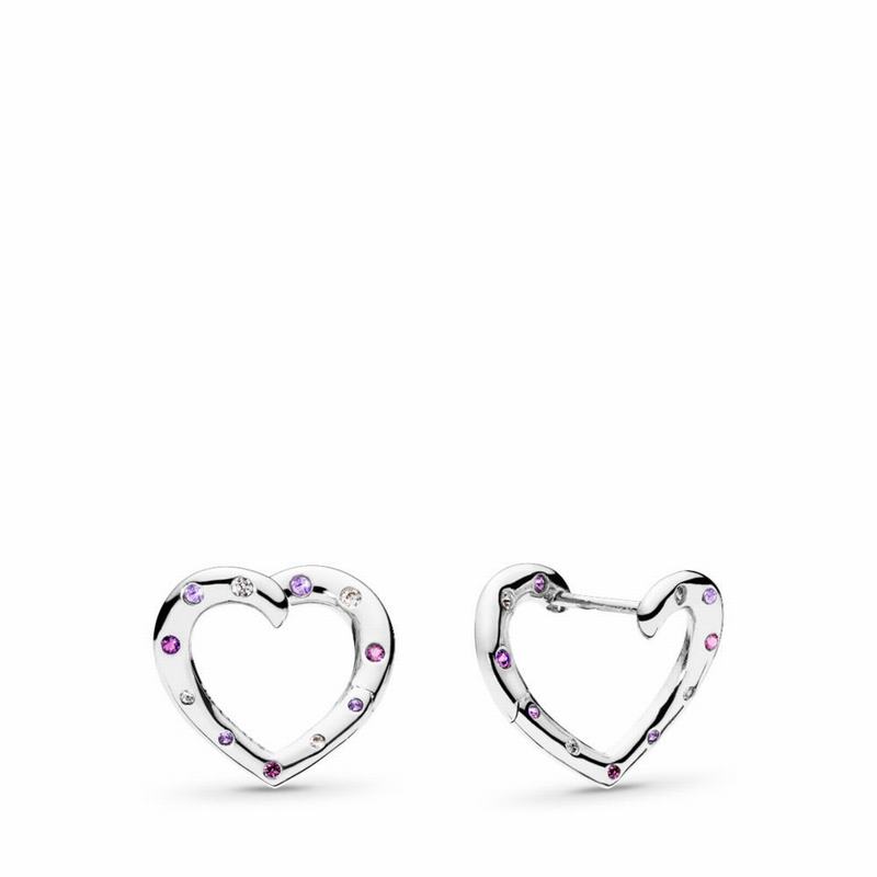 Pandora Bright Hearts Hoop Earrings Sale NZ, Sterling Silver (039625-ZMO)